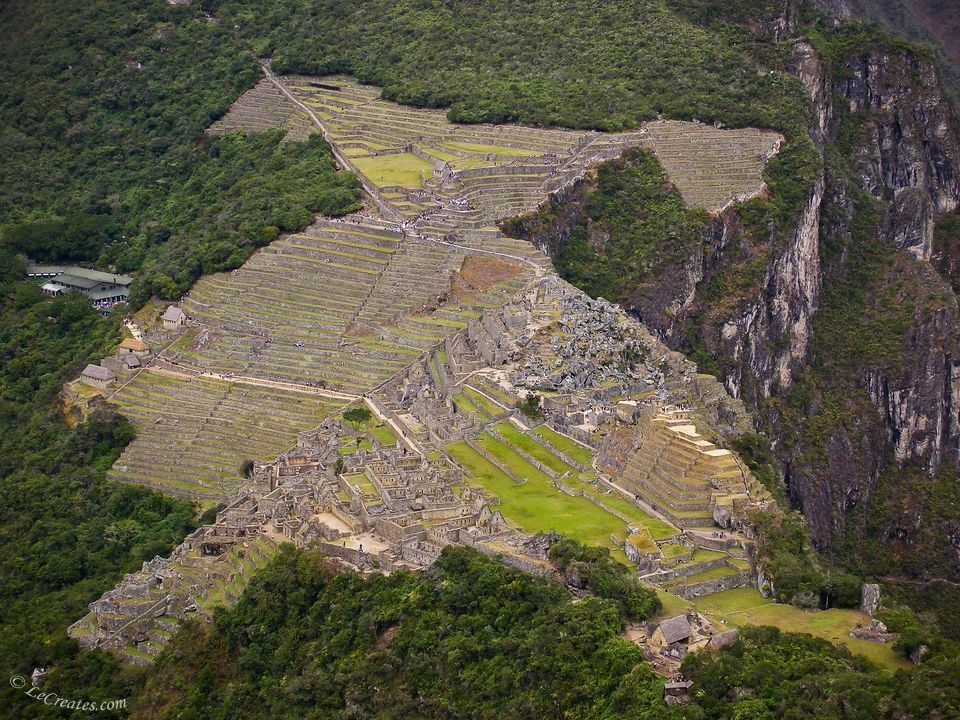 Древний город Мачу-Пикчу (Machu-Picchu) сверху